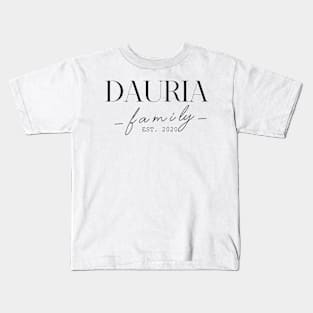 Dauria Family EST. 2020, Surname, Dauria Kids T-Shirt